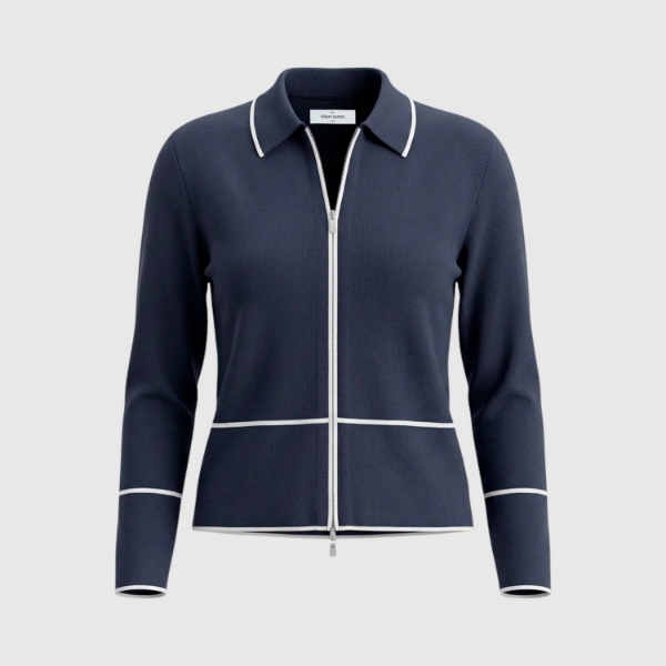 Picture of FULL MILANO STITCH ZIP KNIT SHIRT