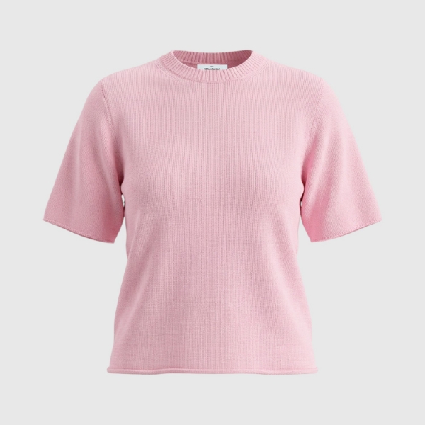 Picture of Stockinette stitch two-ply knitted t-shirt