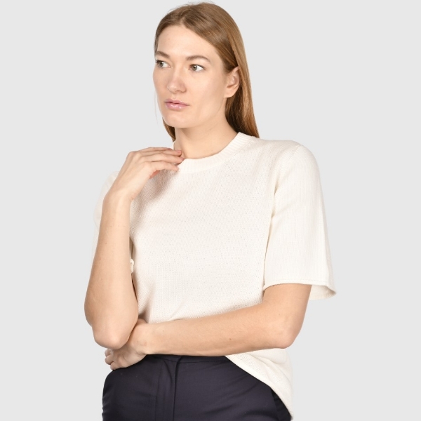 Picture of Stockinette stitch two-ply knitted t-shirt