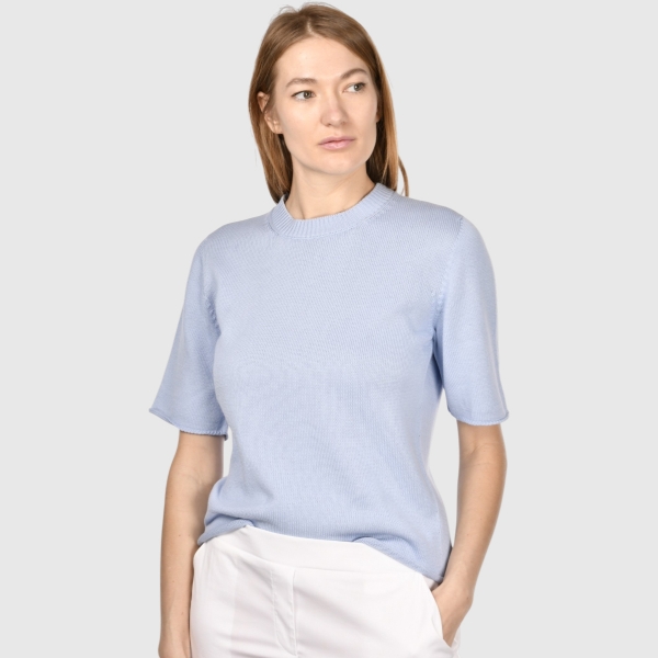 Picture of Stockinette stitch two-ply knitted t-shirt