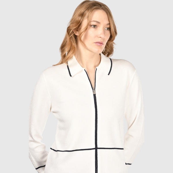 Picture of FULL MILANO STITCH ZIP KNIT SHIRT