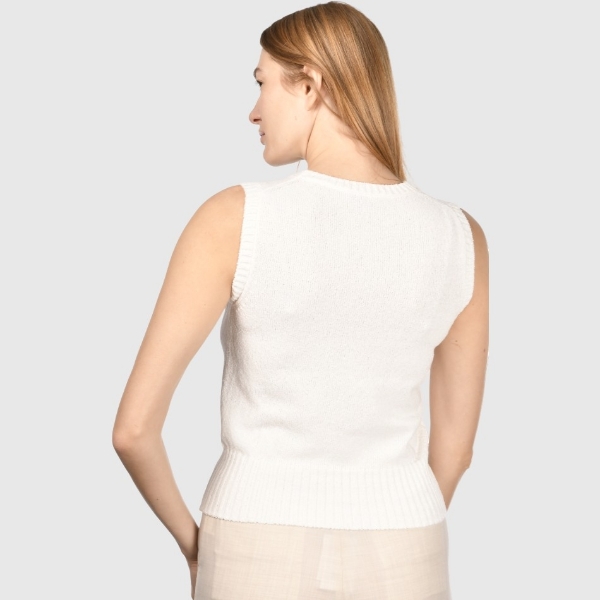 Picture of Knitted cotton bouclé tank top