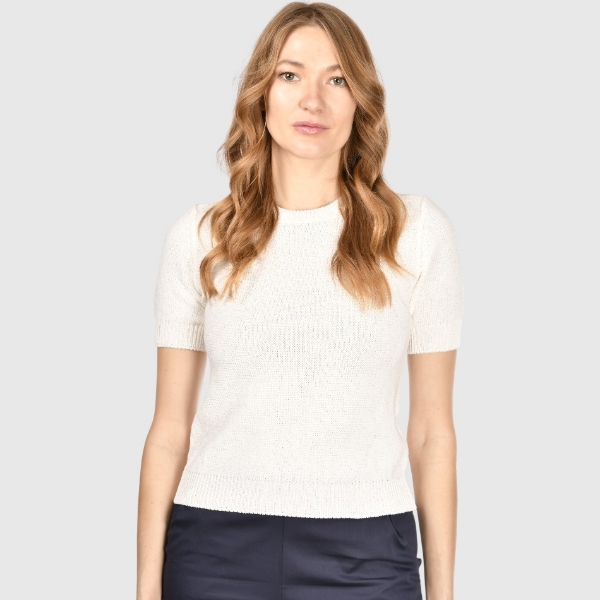 Immagine di T-shirt in maglia con paillettes