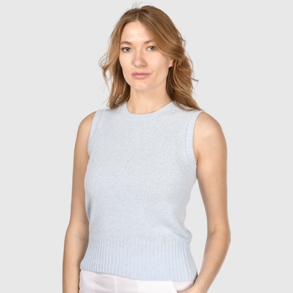 Picture of Knitted cotton bouclé tank top