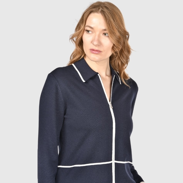 Picture of FULL MILANO STITCH ZIP KNIT SHIRT