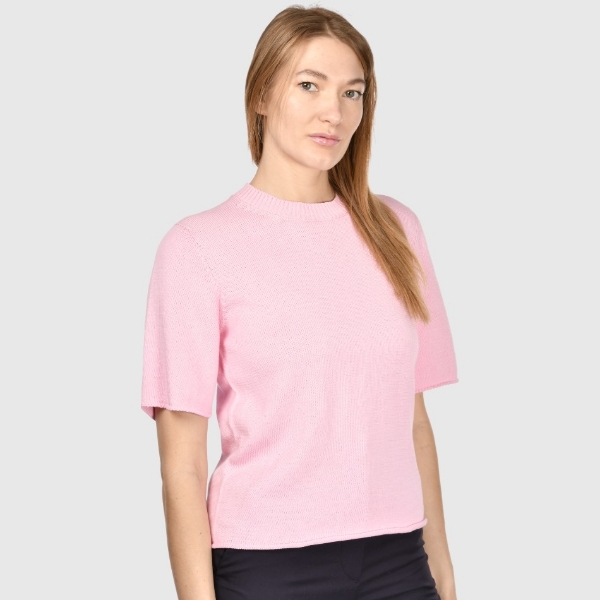 Picture of Stockinette stitch two-ply knitted t-shirt