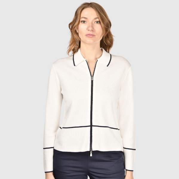 Picture of FULL MILANO STITCH ZIP KNIT SHIRT