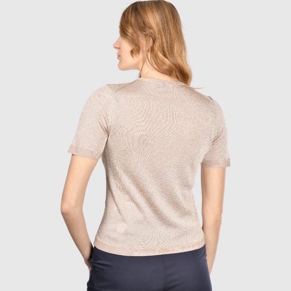 Immagine di T-shirt in maglia lurex a rombi