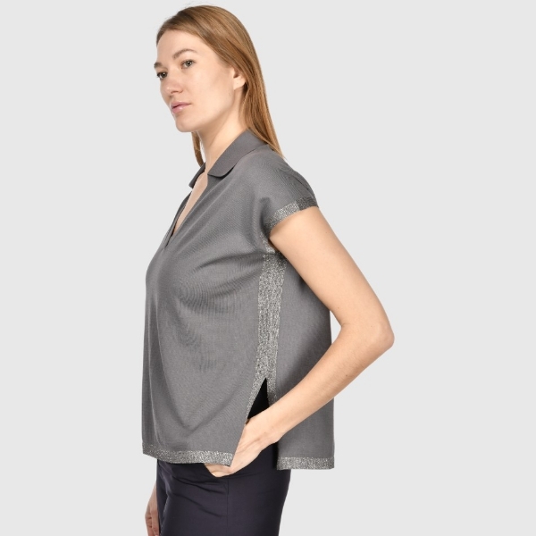 Immagine di Polo in maglia con lurex