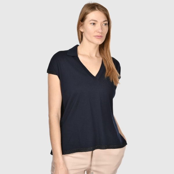 Immagine di Polo in maglia con lurex