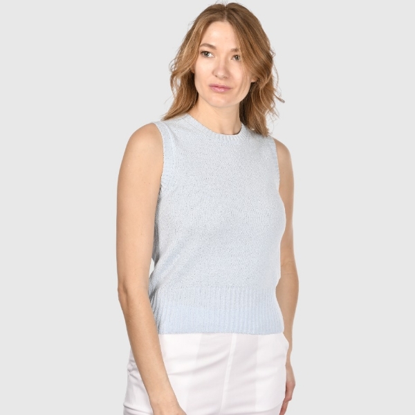 Picture of Knitted cotton bouclé tank top