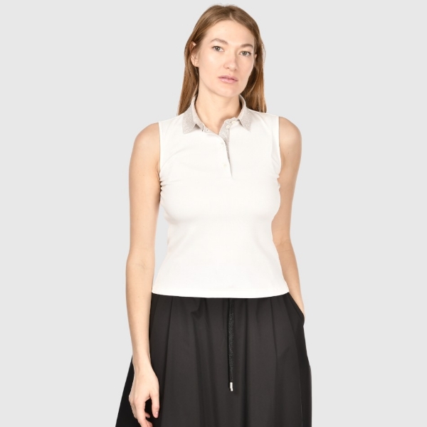 Picture of Sleeveless jersey polo
