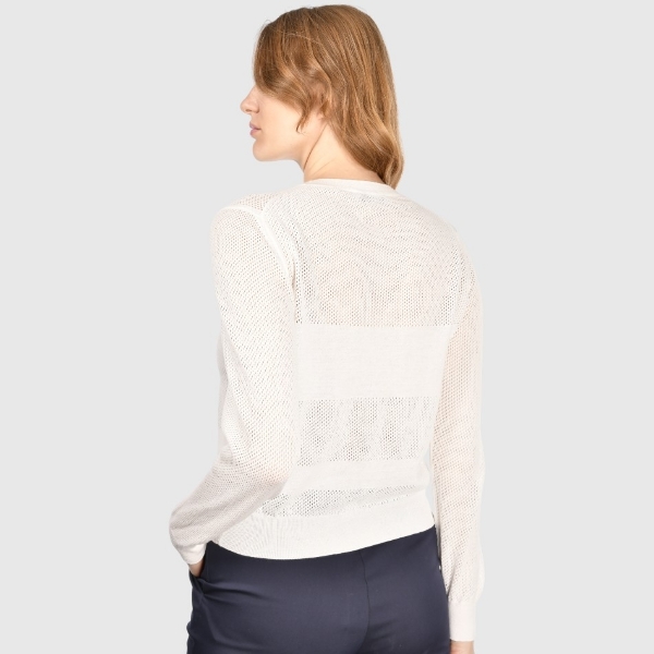 Picture of Openwork stitch knit crew neck