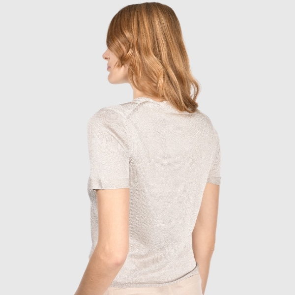 Immagine di T-shirt in maglia lurex a rombi