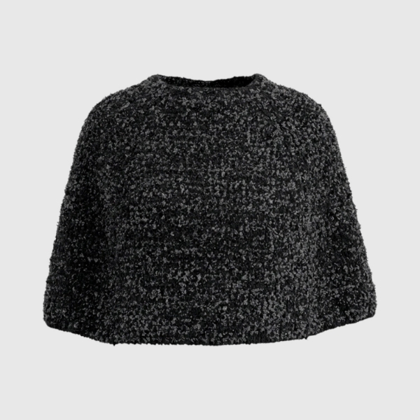 Immagine di Poncho in maglia punto perla paillettes