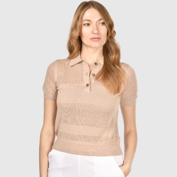 Immagine di Polo in maglia lavorazione traforata