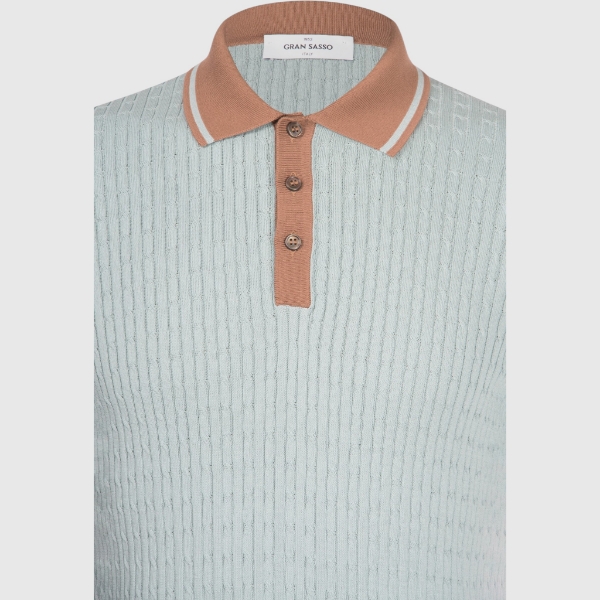 Immagine di Polo in maglia a trecce