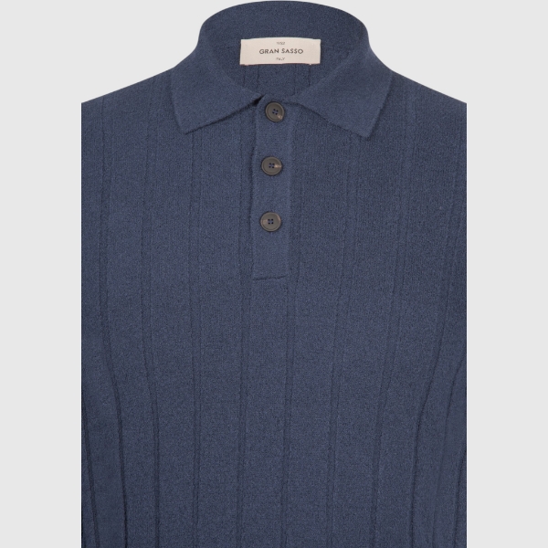 Picture of Ribbed bouclè knit polo