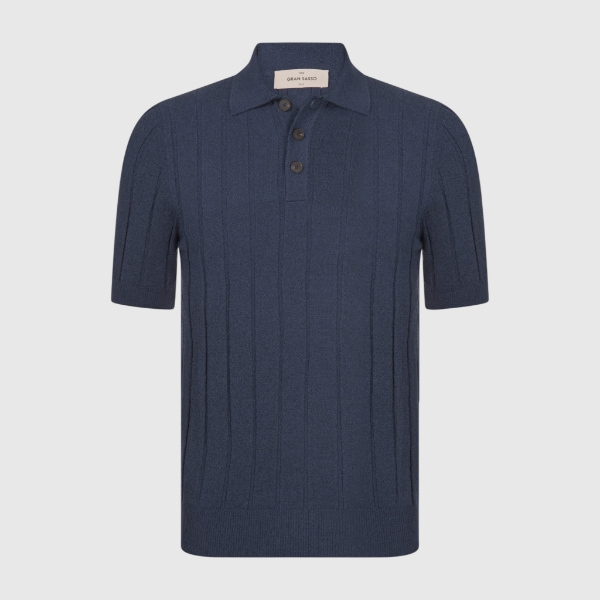 Picture of Ribbed bouclè knit polo