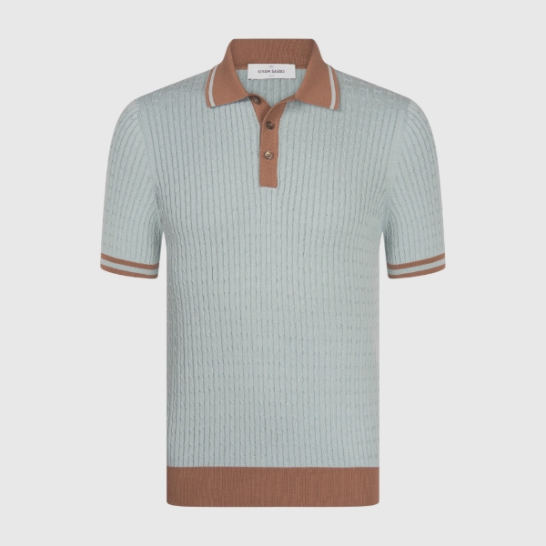 Immagine di Polo in maglia a trecce