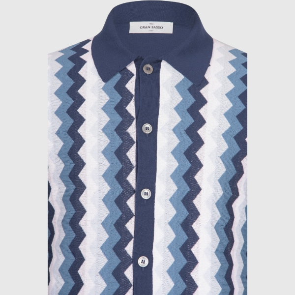 Picture of Chevron jacquard knit shirt