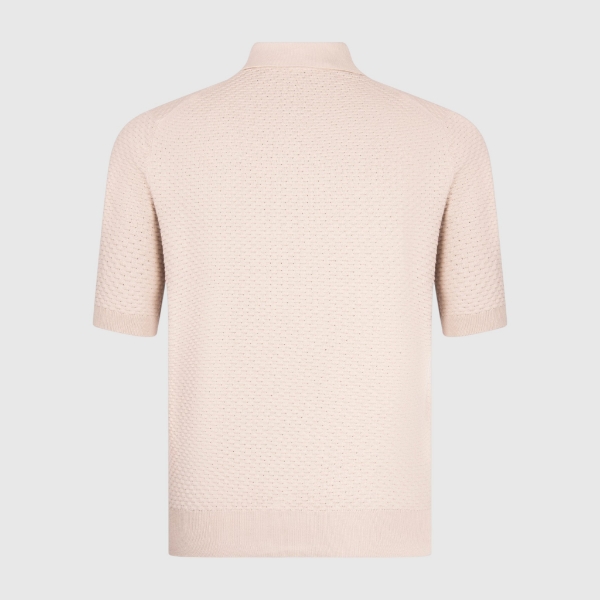 Immagine di Polo in maglia lavorazione punto waffle
