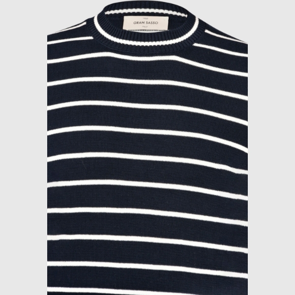 Immagine di T-shirt in maglia a righe in cotone organico