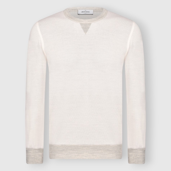 Picture of Plush knit wool and silk crew neck