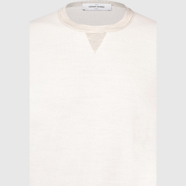 Picture of Plush knit wool and silk crew neck