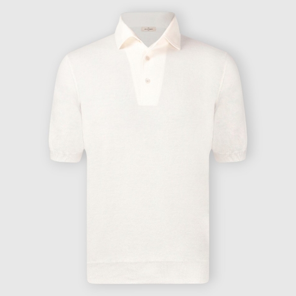 Picture of Shirt collar organic cotton knit polo