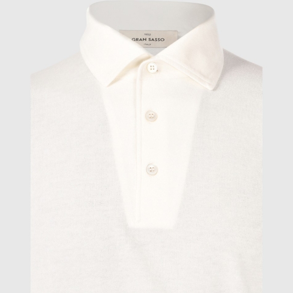 Picture of Shirt collar organic cotton knit polo
