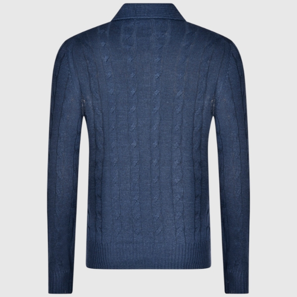 Immagine di Polo in maglia a trecce maniche lunghe