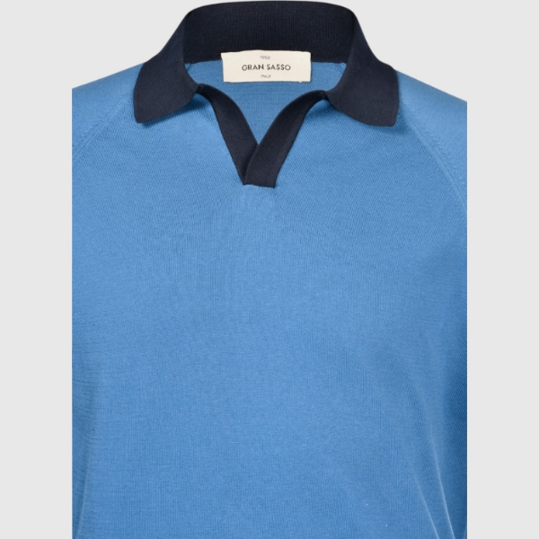 Immagine di Polo skipper in maglia raglan cotone organico