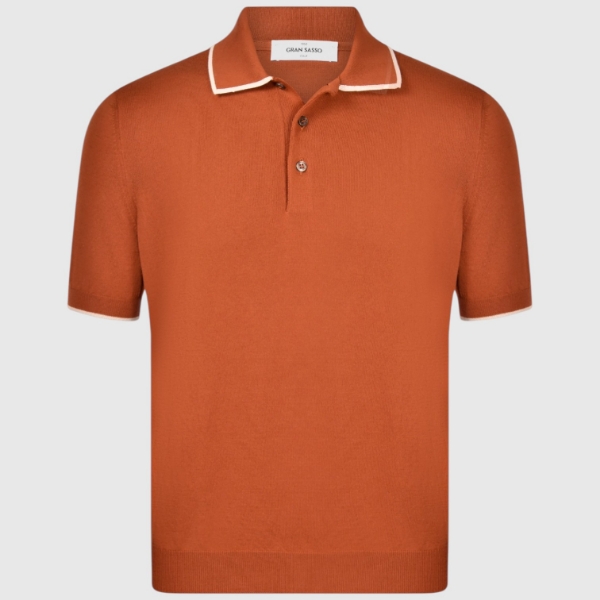 Immagine di Polo in maglia con dettagli a contrasto