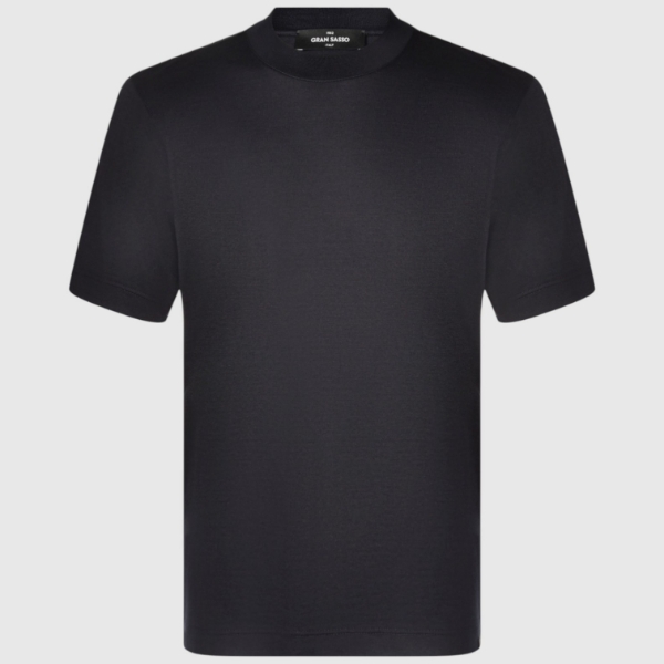 Immagine di T-shirt jersey in seta e cotone