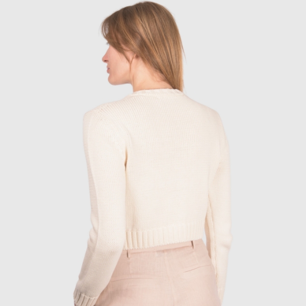Immagine di Cardigan in maglia rasato