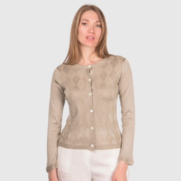 Immagine di Cardigan lurex a rombi
