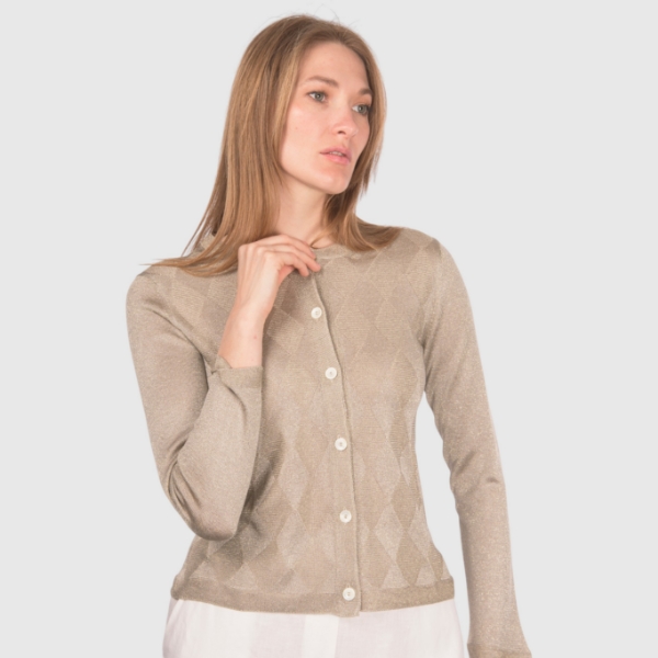 Immagine di Cardigan lurex a rombi