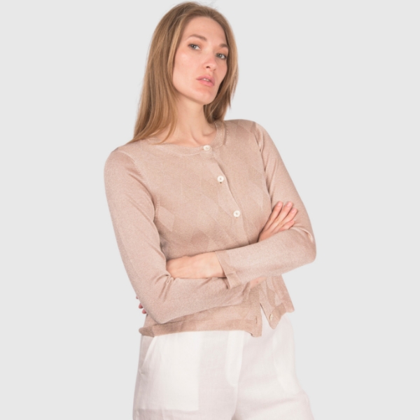 Immagine di Cardigan lurex a rombi
