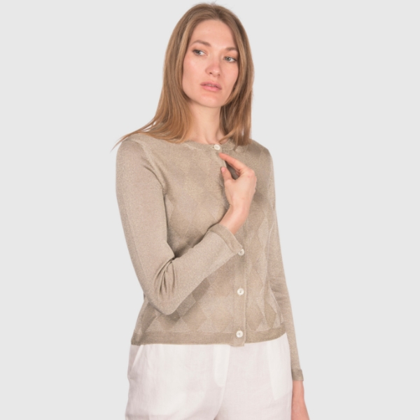 Immagine di Cardigan lurex a rombi