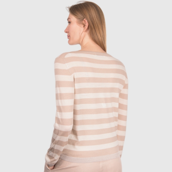 Picture of Striped knit boat neck