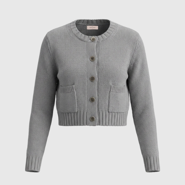 Immagine di Cardigan in maglia rasato