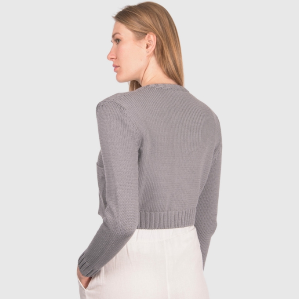 Immagine di Cardigan in maglia rasato