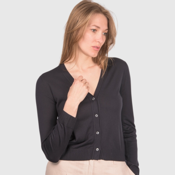 Picture of Ribbed silk cardigan