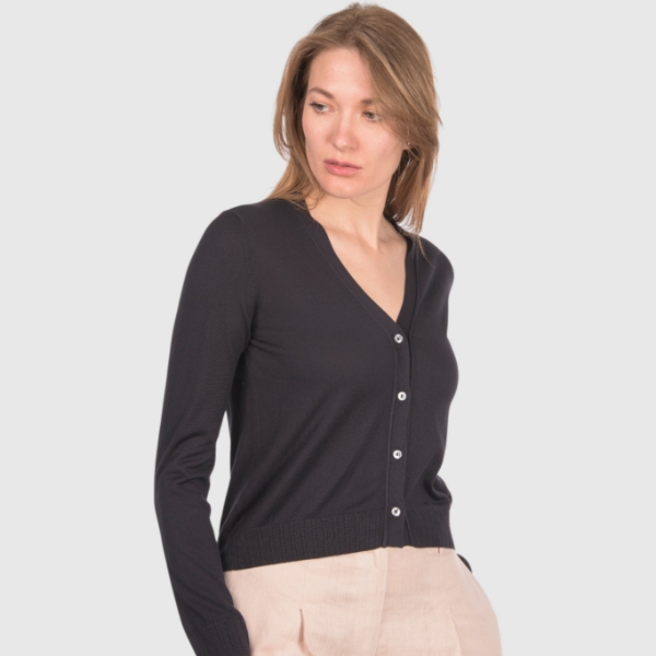 Picture of Ribbed silk cardigan