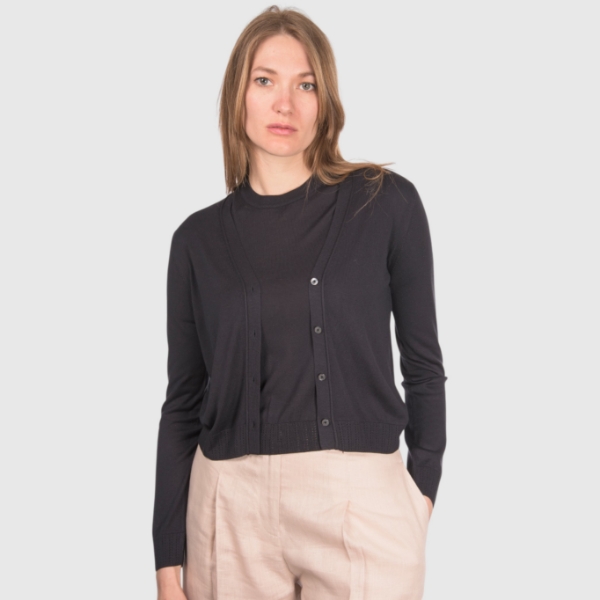Picture of Ribbed silk cardigan