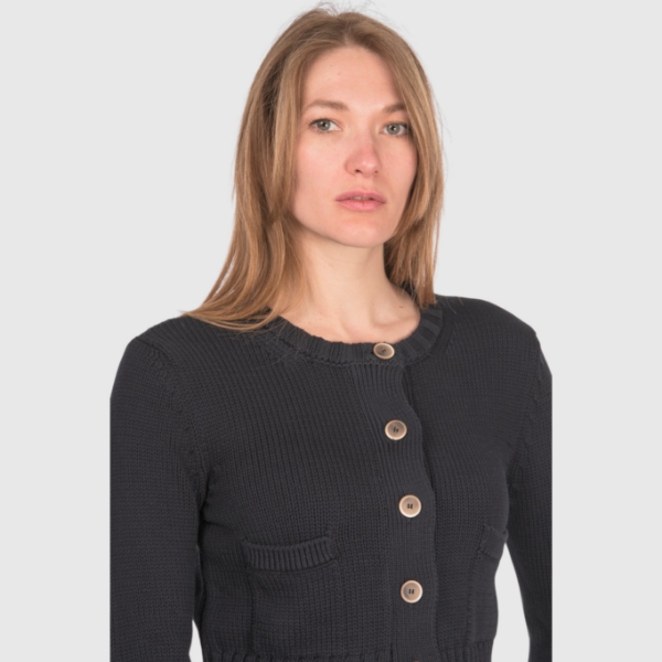 Immagine di Cardigan in maglia rasato