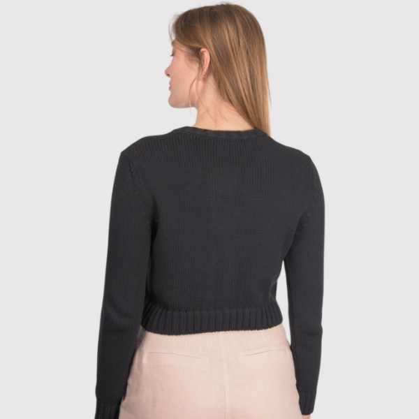 Immagine di Cardigan in maglia rasato