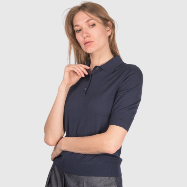 Immagine di Polo in maglia super tasmania