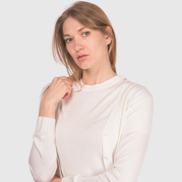 Picture of Ribbed silk cardigan